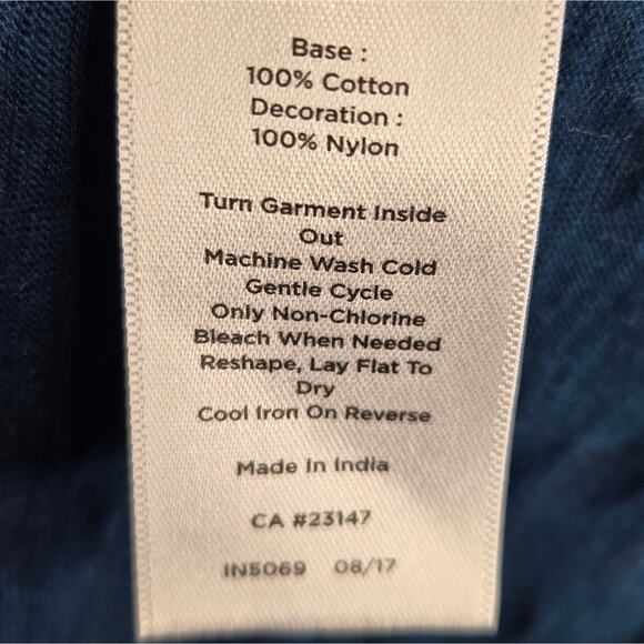 Talbots Teal Blue with Black Flocked Polka Dots Long Sleeve Top Size XS - Picture 4 of 5